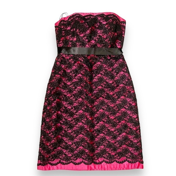 Anthropologie Dresses & Skirts - Cibeline Sariano Strapless Contrast Lace Mini Dress